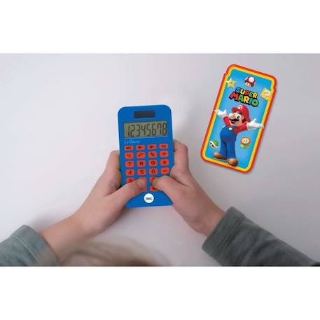 Calculatrice de poche 8 chiffres avec couvercle de protection Super Mario BLEU 3 - vertbaudet enfant 