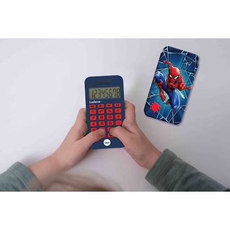 Calculatrice de poche 8 chiffres avec couvercle de protection SpiderMan BLEU 4 - vertbaudet enfant 