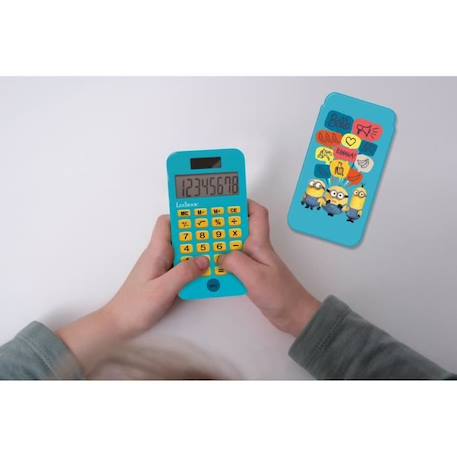 Calculatrice de poche 8 chiffres avec couvercle de protection Minions JAUNE 4 - vertbaudet enfant 