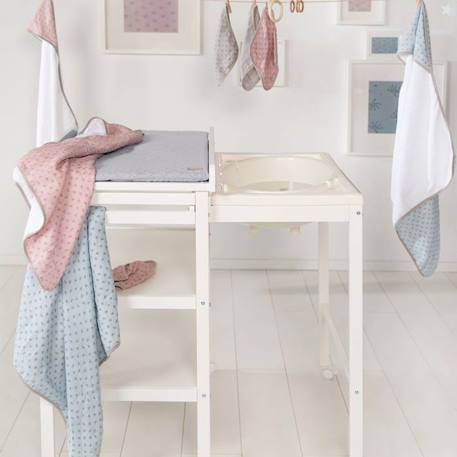 ROBA Table à Langer avec Baignoire Coulissante Blanche Baby Pool et Matelas à Langer Imperméable Gris BLANC 5 - vertbaudet enfant 