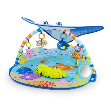 DISNEY BABY Tapis d Eveil Monde de Némo, Musique et Lumières, Jouets interactifs, Coussin de support position plat ventre BLEU 1 - vertbaudet enfant 