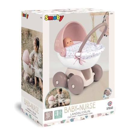 Landau câlin Baby Nurse pour poupon jusqu'à 42cm - SMOBY - Fabriqué en France BLANC 2 - vertbaudet enfant 