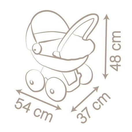 Landau câlin Baby Nurse pour poupon jusqu'à 42cm - SMOBY - Fabriqué en France BLANC 4 - vertbaudet enfant 