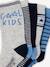 Lot de 5 paires de chaussettes 'Cool Kids' garçon bleu azur+vert sauge 2 - vertbaudet enfant 