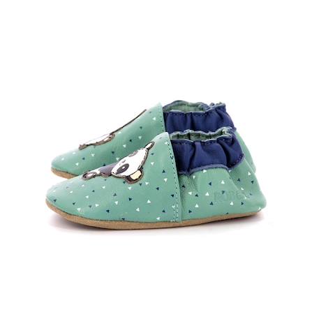 ROBEEZ Chaussons Playing Panda vert VERT 4 - vertbaudet enfant 