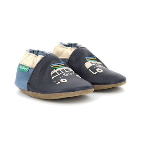 KICKERS Chaussons Kickbaby Van bleu BEIGE+BLEU 6 - vertbaudet enfant 