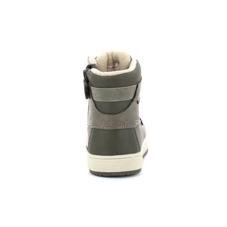 KICKERS Baskets hautes Yepo Wpf kaki GRIS 3 - vertbaudet enfant 