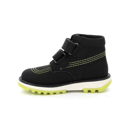 KICKERS Bottillons Kickfun Jaune/noir NOIR 4 - vertbaudet enfant 