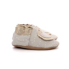 ROBEEZ Chaussons Baby Tiny Heart gris  - vertbaudet enfant