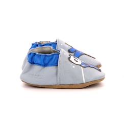 ROBEEZ Chaussons Karate Panda bleu  - vertbaudet enfant