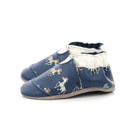 ROBEEZ Chaussons Crazy Zebra bleu BLEU 4 - vertbaudet enfant 