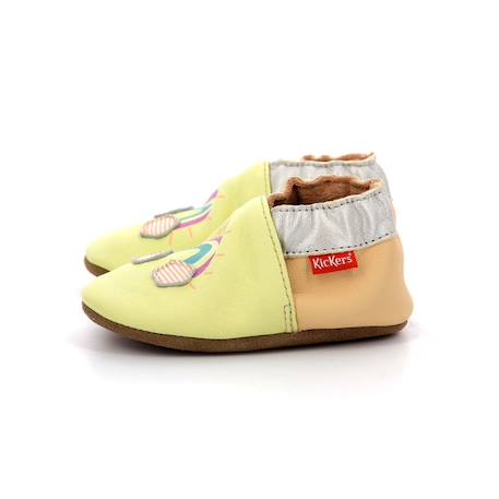 KICKERS Chaussons Kickbaby Rainbo jaune JAUNE+ROSE 4 - vertbaudet enfant 