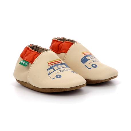 KICKERS Chaussons Kickbaby Van bleu BEIGE+BLEU 2 - vertbaudet enfant 