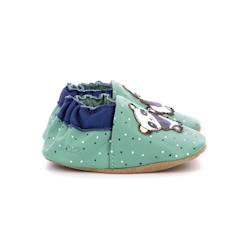 ROBEEZ Chaussons Playing Panda vert  - vertbaudet enfant