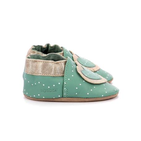 ROBEEZ Chaussons Baby Tiny Heart vert GRIS+VERT 5 - vertbaudet enfant 