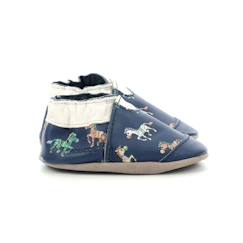 Chaussures-ROBEEZ Chaussons Crazy Zebra bleu