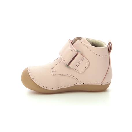 KICKERS Bottillons Sabio Beige/rose ROSE 4 - vertbaudet enfant 