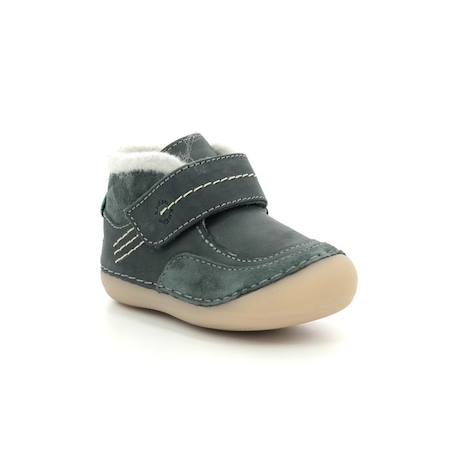 KICKERS Bottillons Soklimb kaki BEIGE+BLANC+BLEU 6 - vertbaudet enfant 