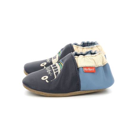 KICKERS Chaussons Kickbaby Van bleu BEIGE+BLEU 8 - vertbaudet enfant 