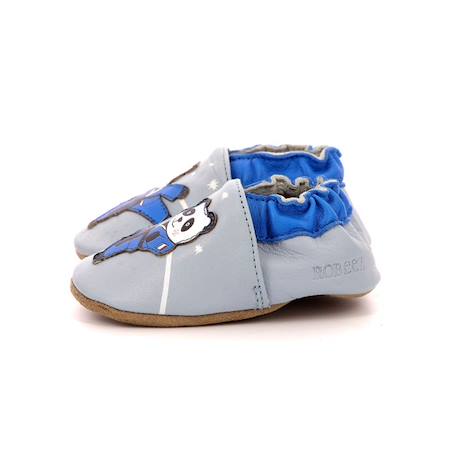 ROBEEZ Chaussons Karate Panda bleu BLEU 4 - vertbaudet enfant 