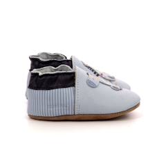 -ROBEEZ Chaussons Zebra Rainbow bleu