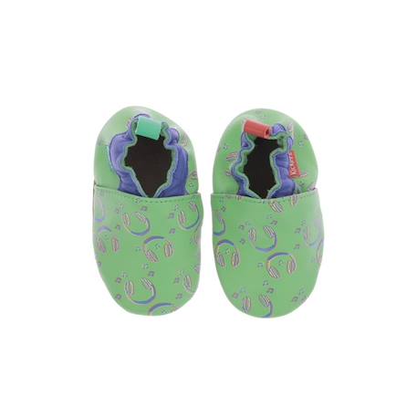 KICKERS Chaussons Kickbaby Music vert BLEU+VERT 6 - vertbaudet enfant 