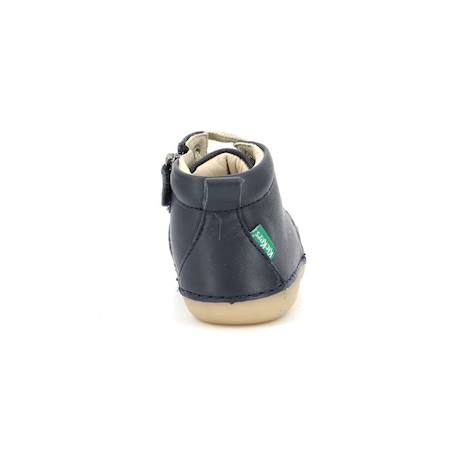 KICKERS Bottillons Sonizip camel BLEU+MARRON 3 - vertbaudet enfant 