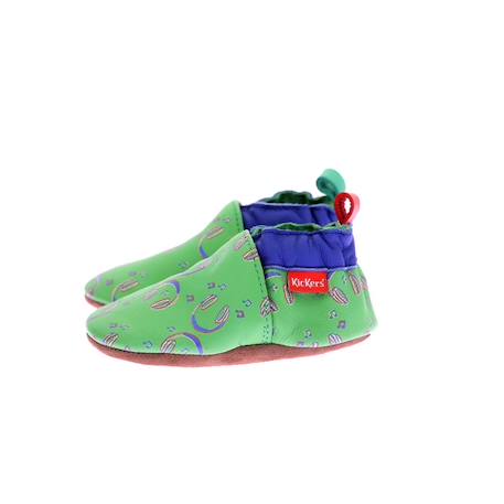 KICKERS Chaussons Kickbaby Music vert BLEU+VERT 8 - vertbaudet enfant 