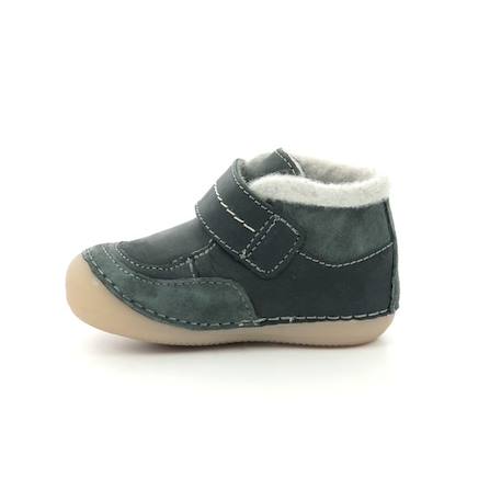 KICKERS Bottillons Soklimb kaki BEIGE+BLANC+BLEU 8 - vertbaudet enfant 