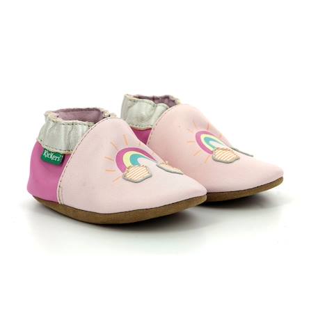 KICKERS Chaussons Kickbaby Rainbo rose JAUNE+ROSE 6 - vertbaudet enfant 