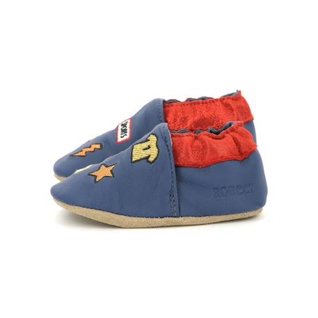 ROBEEZ Chaussons Patch Sports bleu BLEU 4 - vertbaudet enfant 