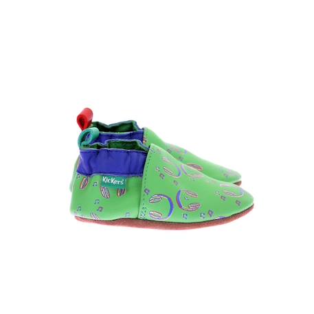 KICKERS Chaussons Kickbaby Music vert BLEU+VERT 5 - vertbaudet enfant 