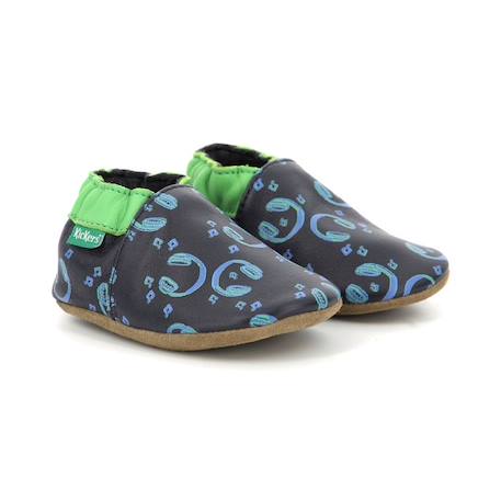 KICKERS Chaussons Kickbaby Music vert BLEU+VERT 2 - vertbaudet enfant 