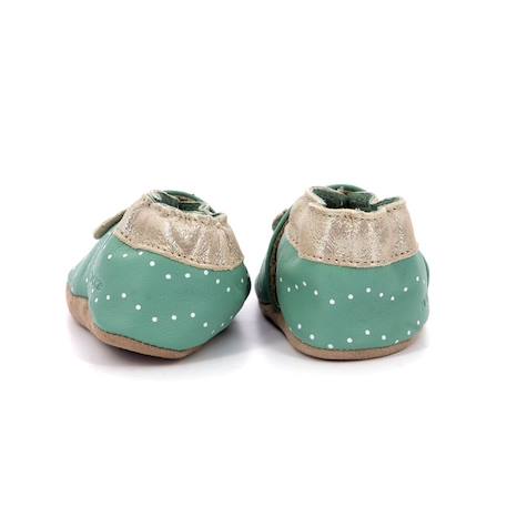 ROBEEZ Chaussons Baby Tiny Heart vert GRIS+VERT 7 - vertbaudet enfant 