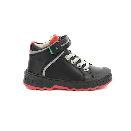 KICKERS Baskets hautes Kick Teen Rouge/noir NOIR 1 - vertbaudet enfant 