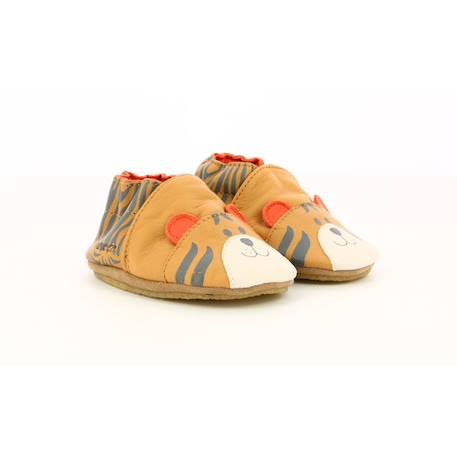 ROBEEZ Chaussons Awesome Tiger camel MARRON 2 - vertbaudet enfant 