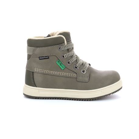 KICKERS Baskets hautes Yepo Wpf kaki GRIS 2 - vertbaudet enfant 