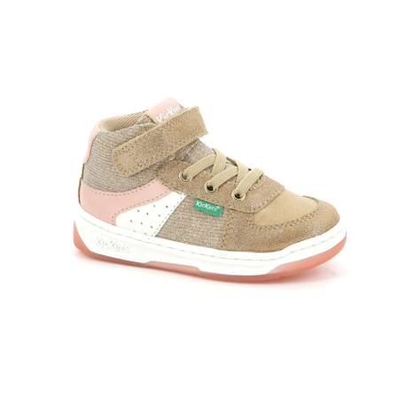 KICKERS Baskets hautes Kickalien beige BEIGE+BLEU 2 - vertbaudet enfant 