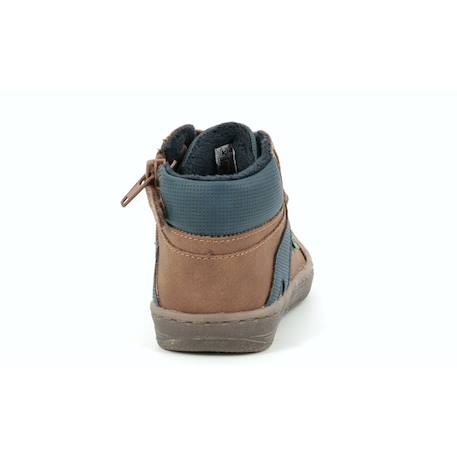 Baskets hautes - KICKERS - Lowell - Mixte - Enfant - Camel MARRON 3 - vertbaudet enfant 