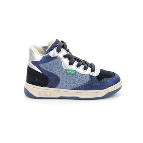 KICKERS Baskets hautes Kicklax marine BLEU+ROSE 1 - vertbaudet enfant 