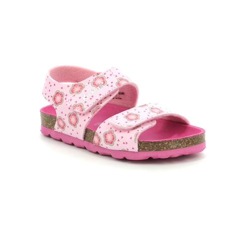 KICKERS Sandales Summerkro jaune BLANC+JAUNE+ROSE 10 - vertbaudet enfant 