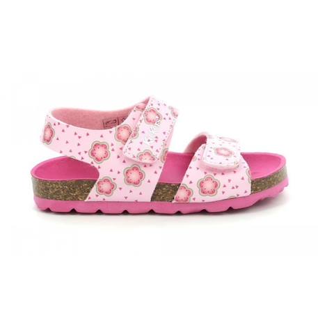 KICKERS Sandales Summerkro jaune BLANC+JAUNE+ROSE 9 - vertbaudet enfant 