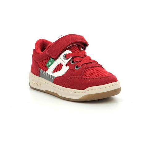 KICKERS Baskets basses Kikouak rouge BLEU+ROUGE 6 - vertbaudet enfant 