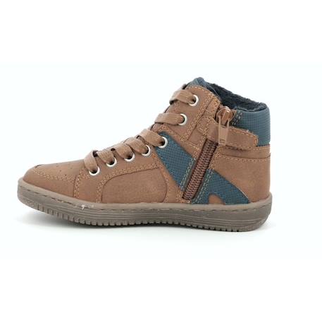 KICKERS Baskets hautes Lowell camel MARRON 4 - vertbaudet enfant 