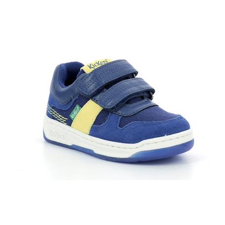 KICKERS Baskets basses Kalido marine BLEU+ORANGE 2 - vertbaudet enfant 