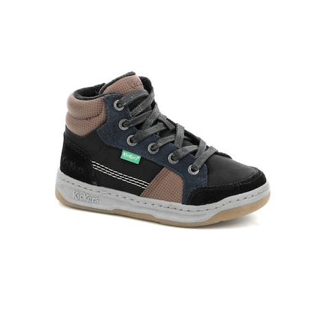 KICKERS Baskets hautes Kickosta marine MARRON+NOIR+VERT 6 - vertbaudet enfant 