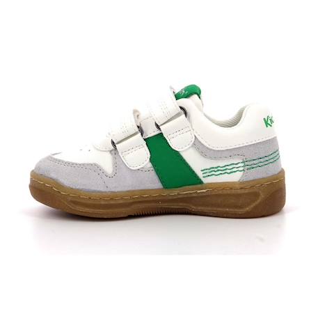 KICKERS Baskets basses Kalido Vert/blanc BLANC+BLANC+BLANC 8 - vertbaudet enfant 