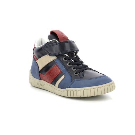 KICKERS Baskets hautes Wincky Cdt bleu BLEU+BLEU+MARRON 6 - vertbaudet enfant 