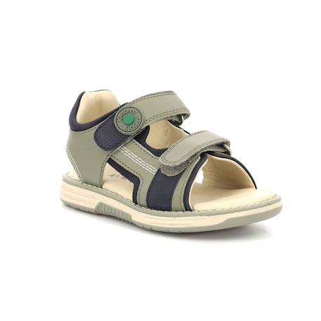 KICKERS Sandales Kickgalacxo camel BLEU+VERT 6 - vertbaudet enfant 