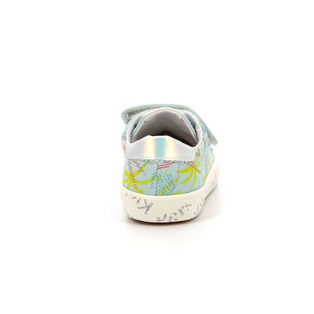 KICKERS Baskets basses Gody blanc Fille BLEU 3 - vertbaudet enfant 